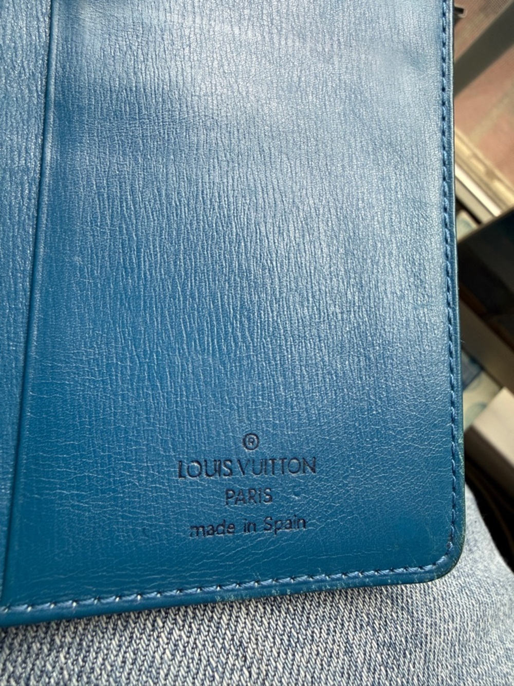 Louis Vuitton Epi Blue Long Wallet Vintage Leather Continental LV - Picture 11 of 12